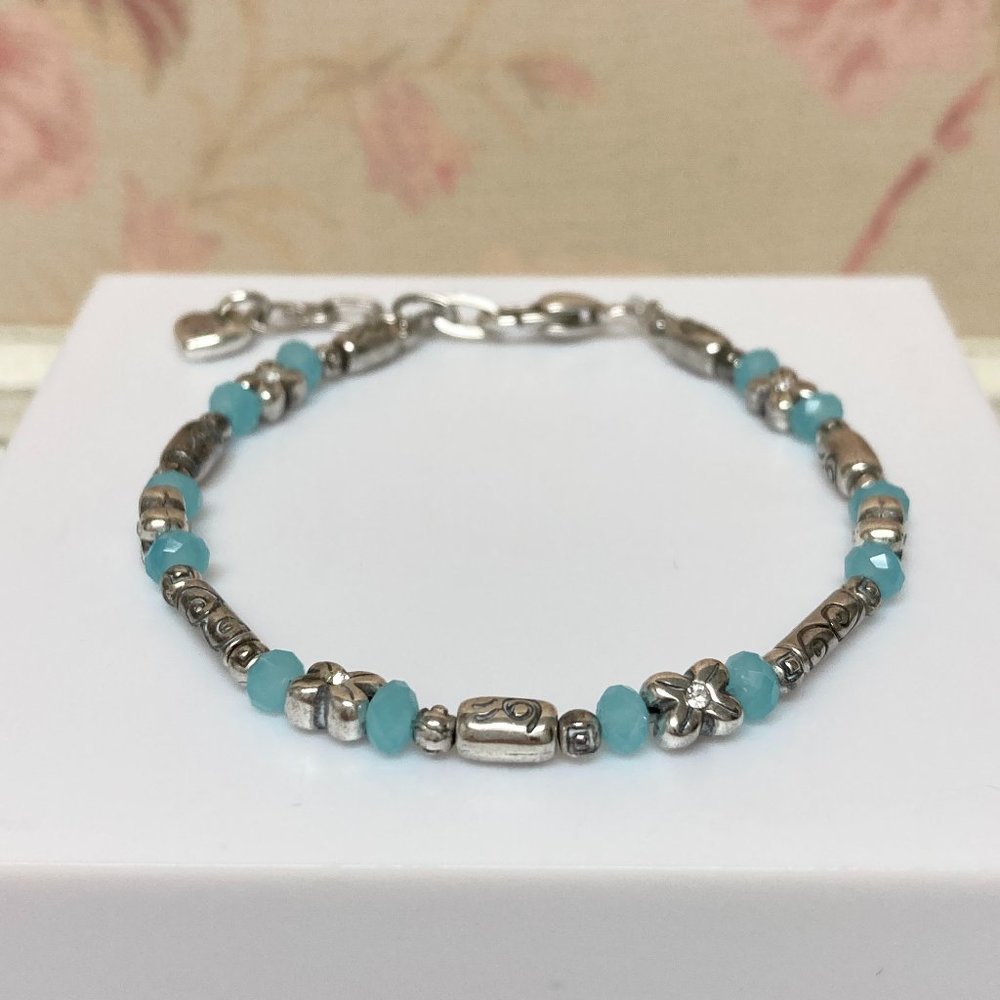 Brighton Brand Beaded Bracelet Light Blue Tones
